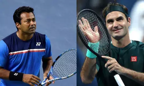 Leander Paes and Roger Federer