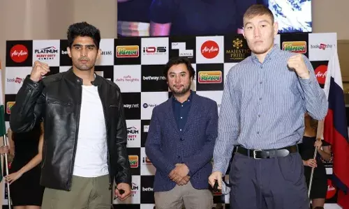 Vijender Singh and Artysh Lopsan