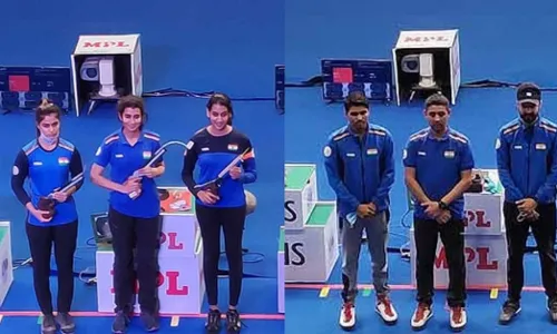 ISSF World Cup: India win mens and womens 10m air pistol team gold medals