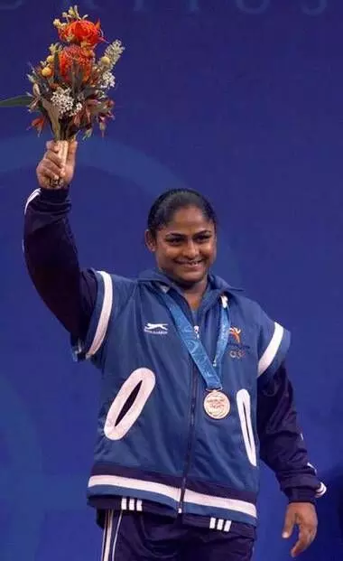 Karnam Malleswari at the 2000 Olympics (Source: The Hindu)
