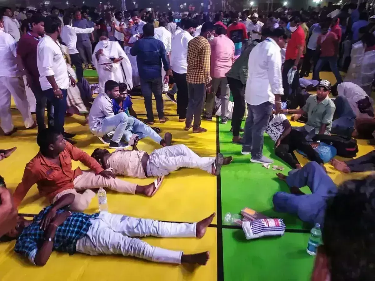 WATCH: Stadium collapses during Kabaddi tournament in Telangana; 100 spectators injured