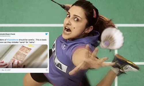 Saina movie makers confuse Saina Nehwal with Sania Mirza