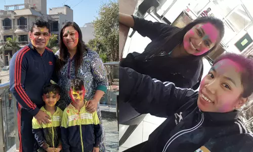 Indian athletes celebrated Holi in 2020 Indian athletes celebrated Holi in 2020