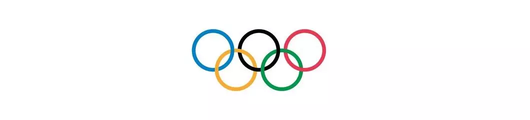 Five ring colored icon olympic games isolated Vector Image