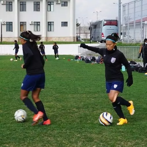 Indian players training in Ujbekistan (Source: Indian Football Team/Twitter)