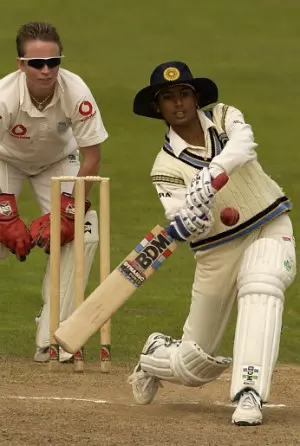 Mithali Raj in the test match against England. (Source: Times of India)