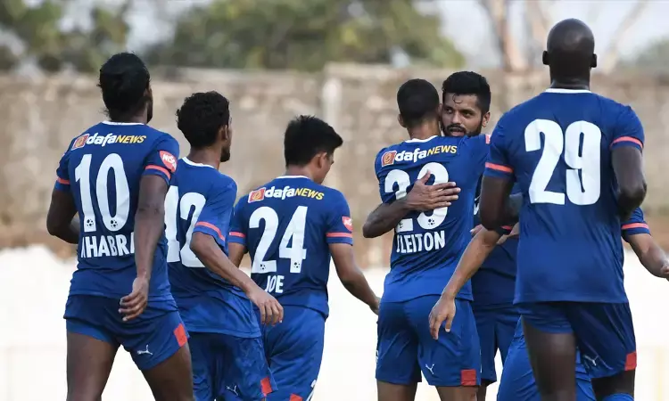 Indian Football Club Bengaluru FCs players celebrating