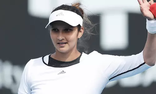 Sania Mirza at Hobart International 2020