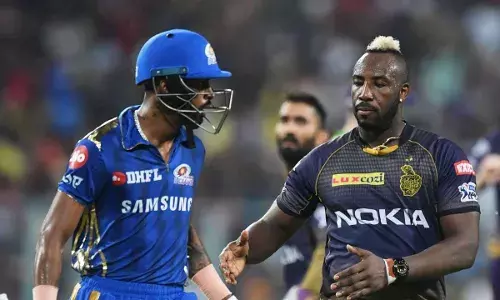 It wasnt KKRs night as they ended up losing the match against Mumbai Indians in heartbreaking style. [Credits: DNA India]