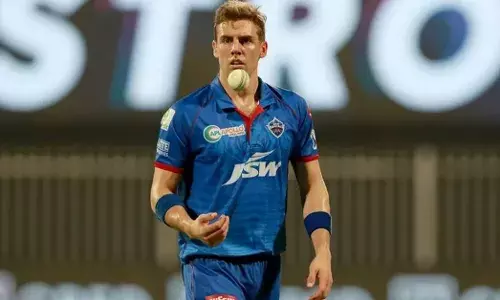 Anrich Nortje has now tested negative thrice and will be joining the DC bio-bubble [Credits: Sportscafe]