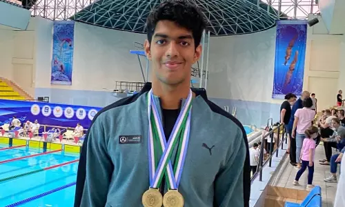 Indian swimmer Srihari Nataraj