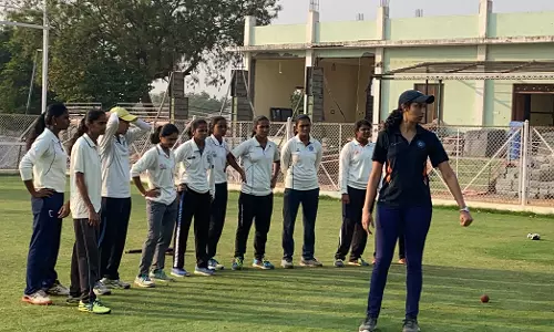 Former Indian cricketer Snehal Pradhan organises girls cricket coaching camp in Anantapur Sports Academy