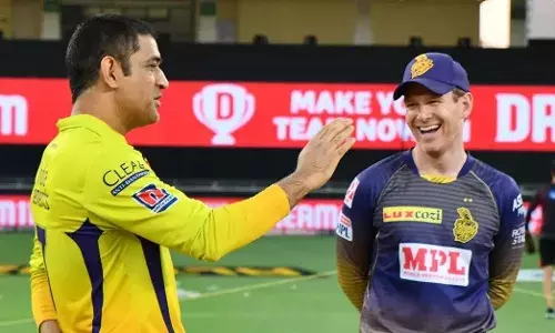 KKR are fifth in the table while CSK occupy the second position in IPL 2021 [Credits: Cricinfo]