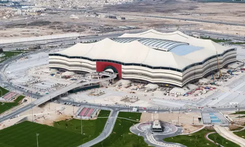 2022 FIFA World Cup venue Al Bayt Stadium in Al Khor, Doha, Qatar.