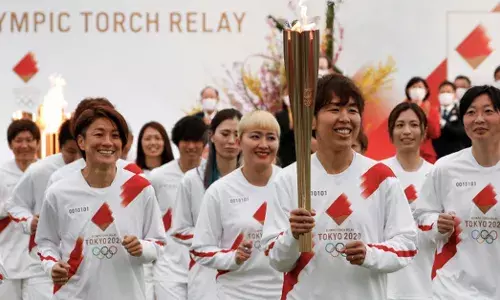 Torch relay in Tokyo Olympics (Source: AlJazeera) Torch relay in Tokyo Olympics (Source: AlJazeera)