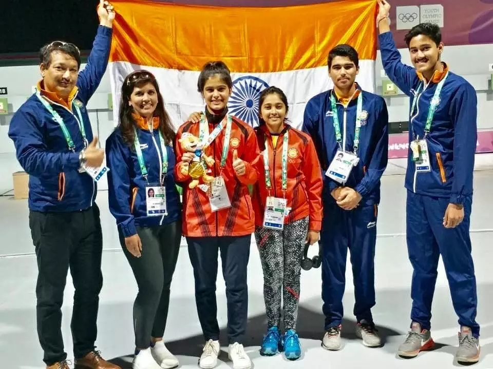 Jaspal Rana with Indian shooters