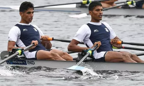 Indian Rowers Arvind Singh and Arjun Lal Jat