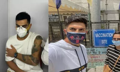 Virat Kohli, Ishant Sharma get first dose of vaccination Virat Kohli, Ishant Sharma get first dose of vaccination