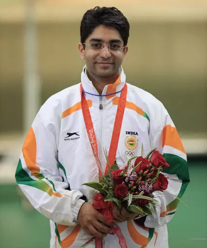 Abhinav Bindra after winning the Olympic gold medal in Beijing 2008
