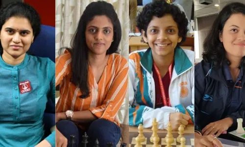 Koneru Humpy Harika Dronavalli  Padmini Rout and Bhakti Kulkarni