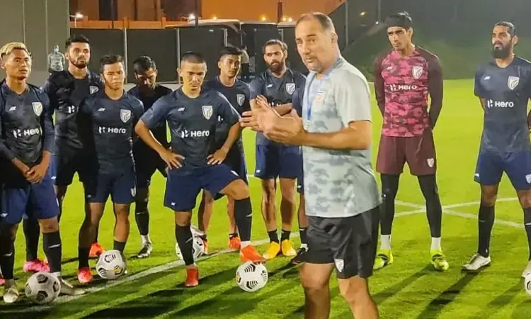 Indian football team begins training in Doha after all players test negative for COVID-19 Indian football team begins training in Doha after all players test negative for COVID-19