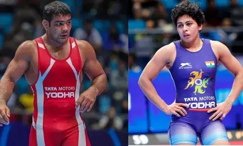 Sushil Kumar and Pooja Dhanda