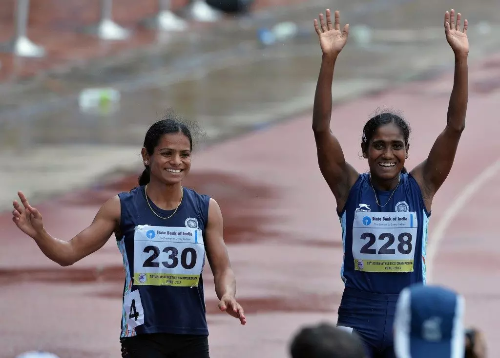 Asha Roy with Dutee Chand