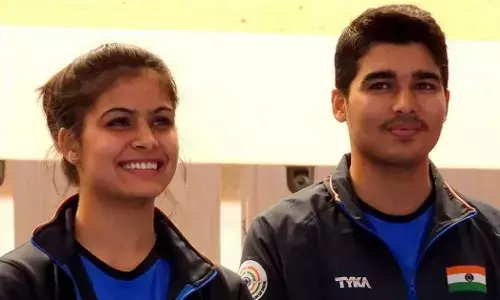 Saurabh Chaudhary and Manu Bhaker eye gold medal in mixed 10m air pistol event of the ISSF World Cup [Source: Sportstar]
