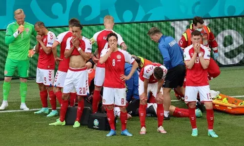 Denmark game at Euro 2020 suspended after Eriksen collapses Denmark game at Euro 2020 suspended after Eriksen collapses
