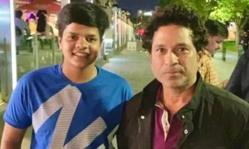 Shafali Verma and Sachin Tendulkar