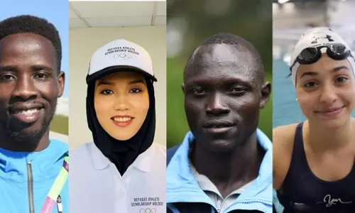 Members of the Olympic Refugee Team for 2020 Tokyo Olympics