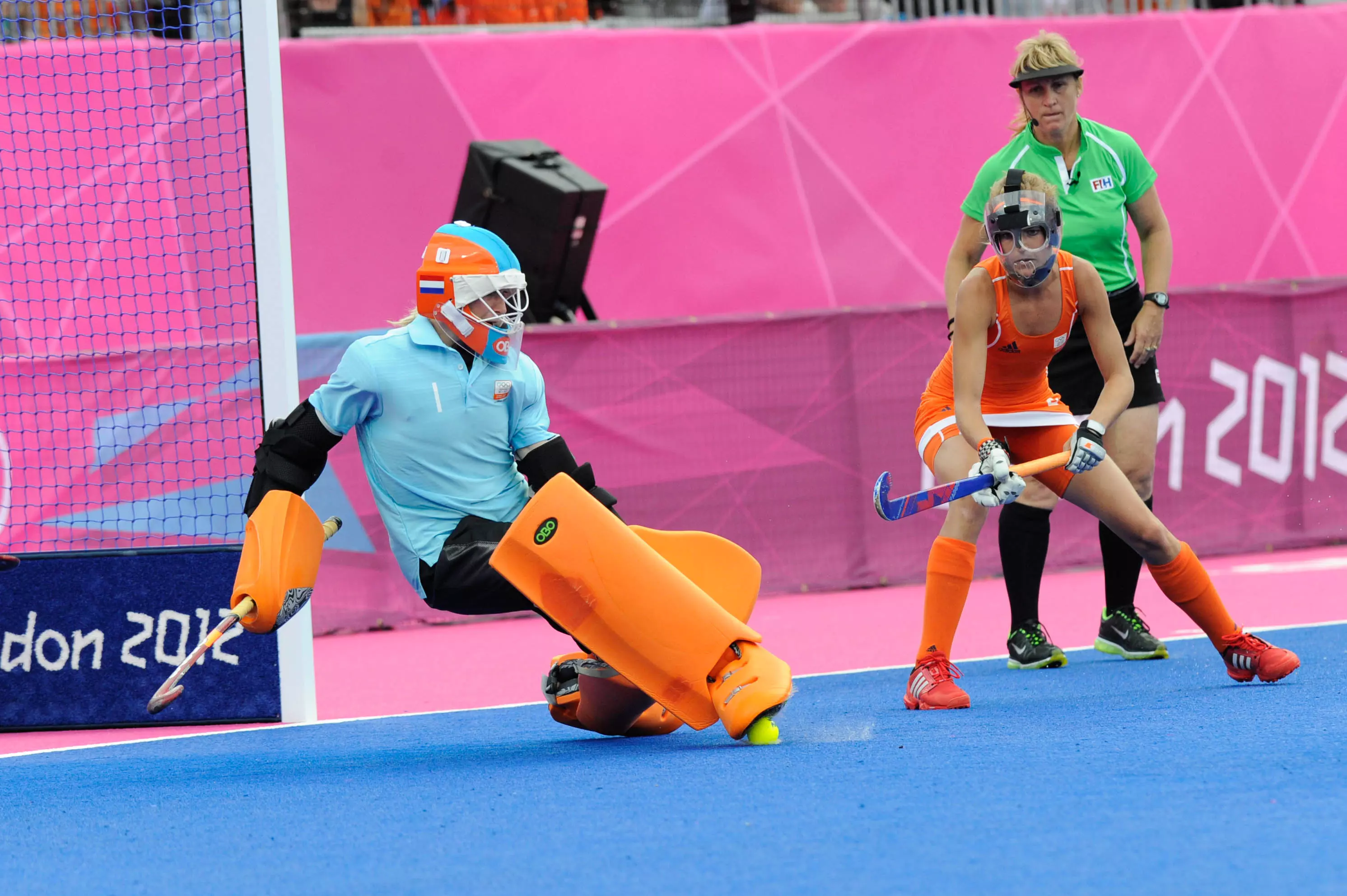 Only goalies are allowed to use their hands and feet to stop the opposition [Source: The Hockey Paper]