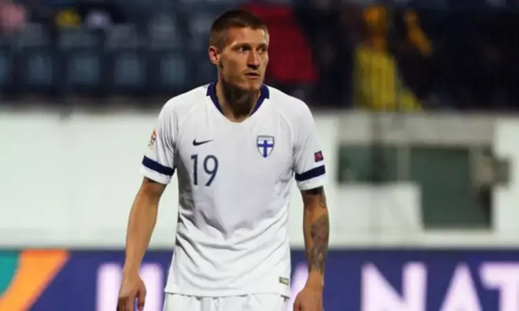 Joni Kauko playing for Finland