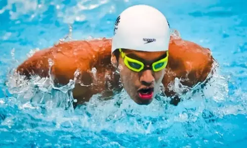 Indian swimmer Srihari Nataraj