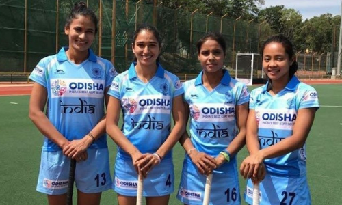 Rajani Etimarpu, Monika Malik, Vandana Katariya and Sushila Chanu