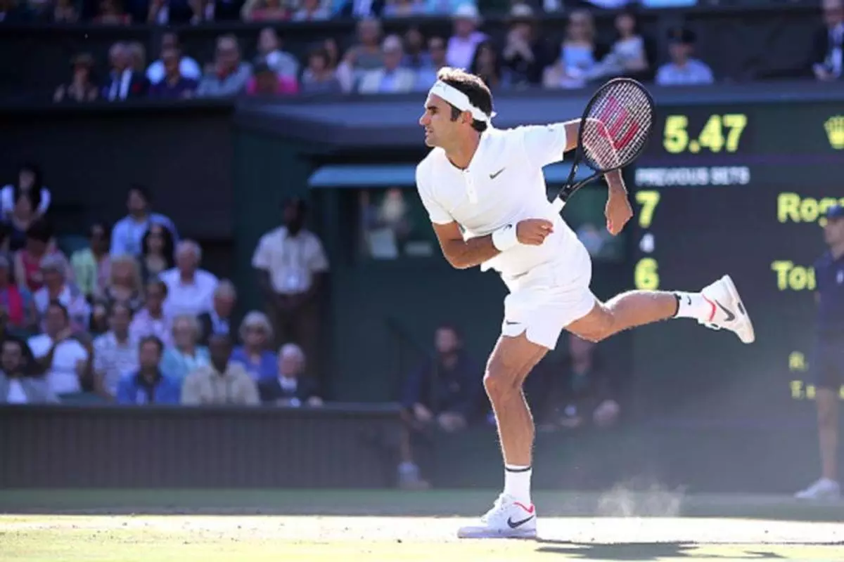 Roger Federer at Wimbledon (Source: Getty)