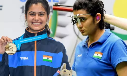 Manu Bhaker and Yashaswini Singh Deswal
