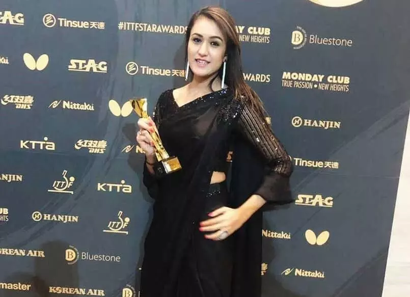  Manika Batra received ITTFs Breakthrough Star award