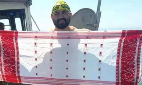 Swimmer Elvis Ali Hazarika will cross the North Irish and English channels