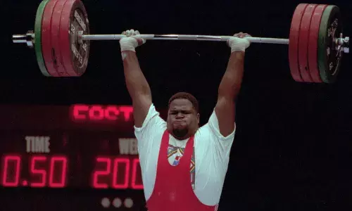 Mark Henry representing USA at the Olympics