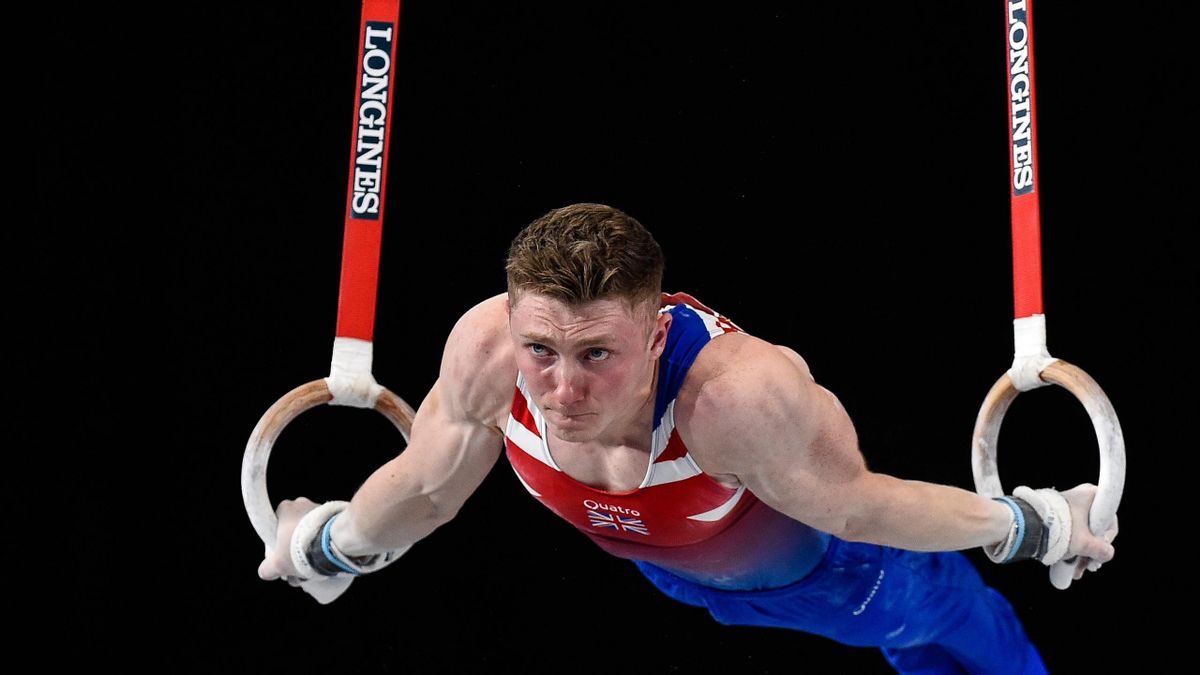 Why do gymnasts apply chalk powder before beginning a routine?