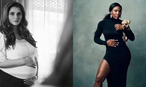 Sania Mirza and Serena Williams during their pregnancy period