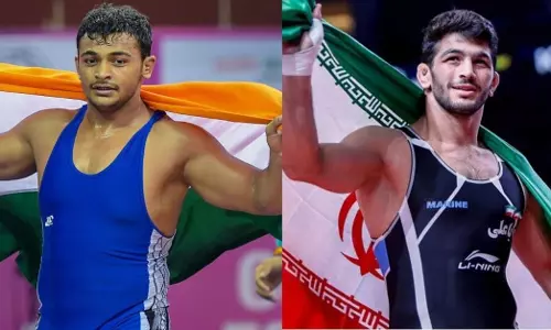 Tokyo-bound Indian wrestler Deepak Punia and Iranian legend Hassan Yazadani