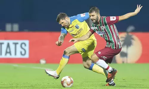 Spanish footballer Javi Hernandez playing in ISL Spanish footballer Javi Hernandez playing in ISL