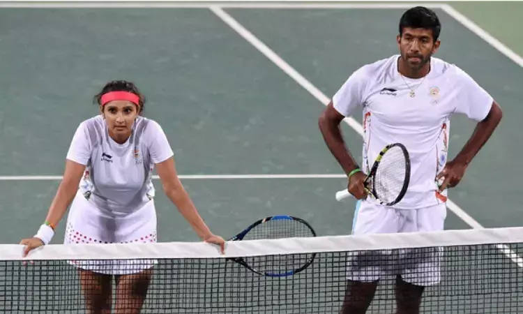 Sania Mirza and Rohan Bopanna at the 2016 Rio Olympic