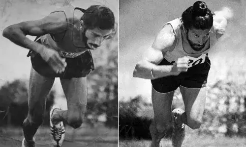Milkha Singh and Farhan Akhtar