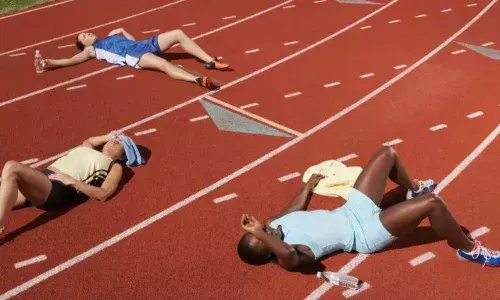 Athletes under excessive hot temperature