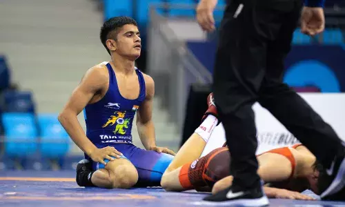 Wrestler Aman World Cadet Champion