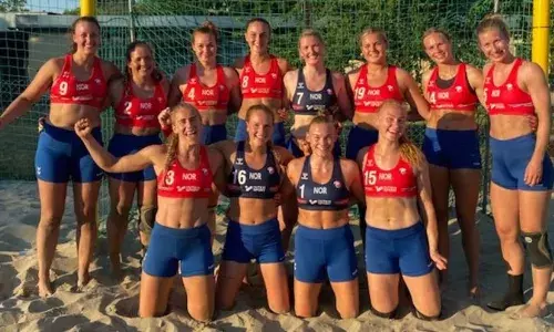 Norwegian womens beach handball team
