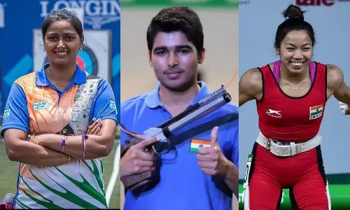 Deepika Kumari, Saurabh Chaudhury and Mirabai Chanu
